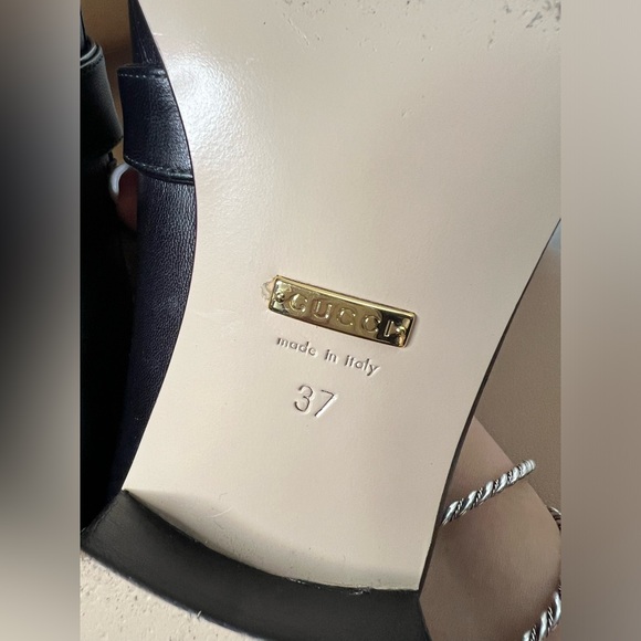 Gucci Double GG Marmont Leather Flats Sz 37 - Picture 11 of 15